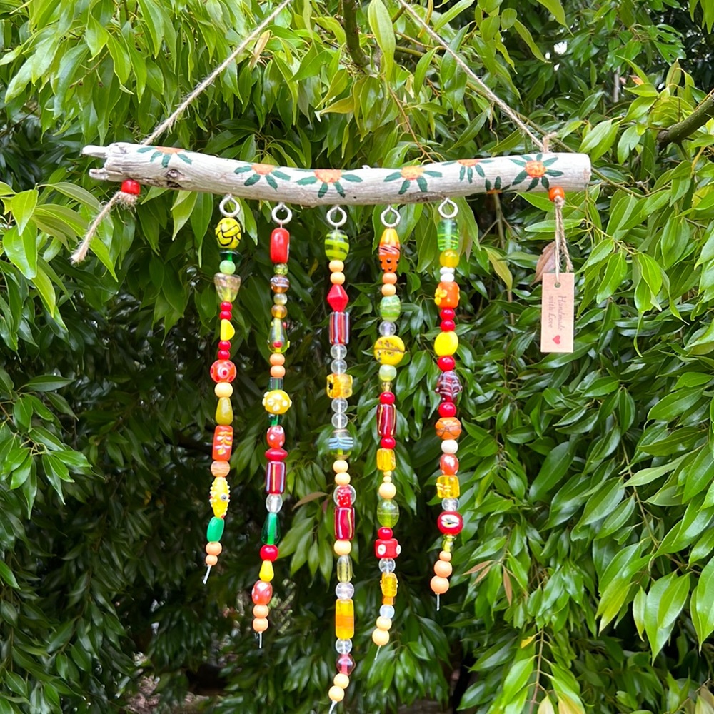 Driftwood glass bead sun catcher 🌞